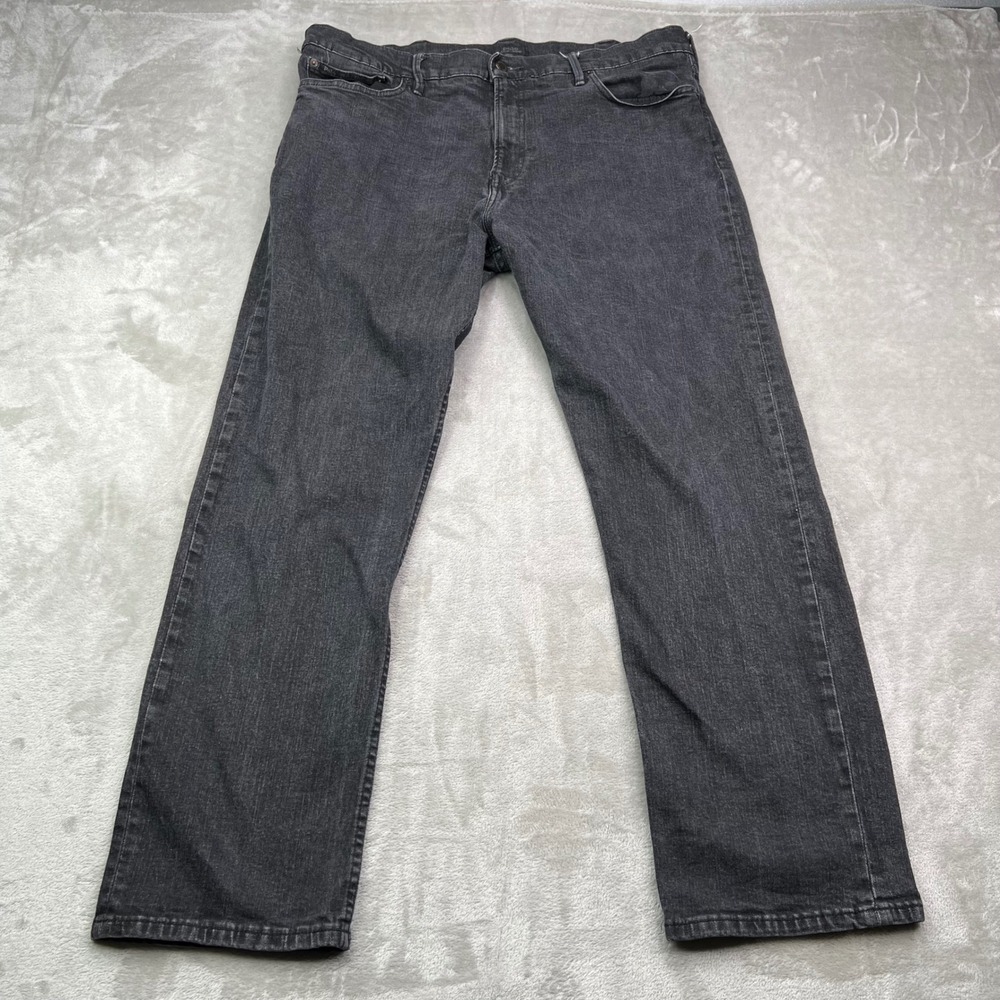 Polo Ralph Lauren Thompson Relaxed Jeans Mens 38/32 Black‎ Solid Denim Pants